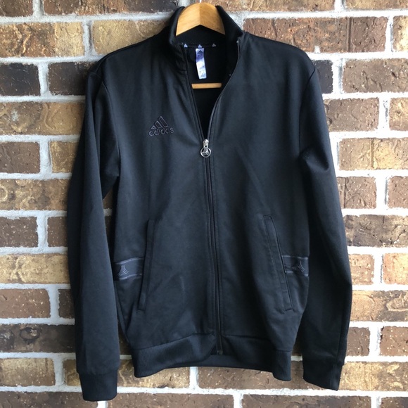 ADIDAS BLACK CLUB RUNNING TRACK JACKET - Picture 5 of 11